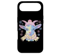 Portrait de bébé Souriant en Hiver Motif chèvre Rose Coque pour iPhone Air