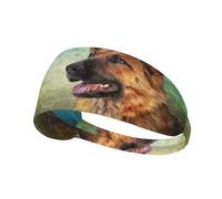 Portrait de Berger Allemand imprimé,Bandeau de Sport Unisexe, Bandeau élastique Multi-usages pour Cheveux