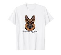 Portrait de Berger Allemand Protecteur de Mon cœur T-Shirt