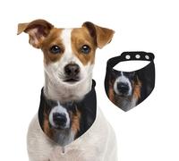 Portrait de Border Collie,Bandanas pour Chien, écharpe en Coton, Bavoirs réglables pour Animaux de Compagnie,M