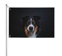 Portrait de Border Collie,Drapeau de jardin, bannière décorative, drapeau double face, 2 x 3 pieds, pour extérieur et intérieur
