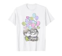 Portrait de Carl et Ellie avec ballons en forme de cœur Disney Pixar Up T-Shirt