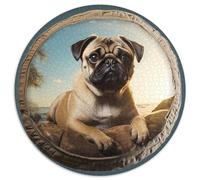 Portrait de Carlin Cadeau Unique Décoration Intérieure Style Animaux de Compagnie Mignons Jeu ÉduChatif Challenge Toy Adultes & Enfants des 14 Ans 1000pcs (67.5x67.5cm)