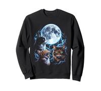 Portrait de Chat Mystique sous la Lune Éclairée Sweatshirt