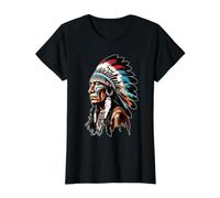 Portrait de Chef amérindien - Héritage autochtone T-Shirt Graphique avec Valeur