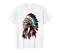Portrait de Chef amérindien - Héritage autochtone T-Shirt Graphique avec Valeur