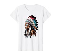 Portrait de Chef amérindien - Héritage autochtone T-Shirt Graphique avec Valeur