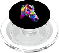 Portrait de Cheval Pop Art coloré | Monter de drôles de PopSockets PopGrip pour MagSafe
