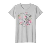 Portrait de cheveux floraux de Raiponce de Disney Tangled T-Shirt, Femme, Argent, XL
