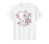Portrait de cheveux floraux de Raiponce de Disney Tangled T-Shirt, Homme, Blanc, 4XL