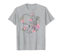 Portrait de cheveux floraux de Raiponce de Disney Tangled T-Shirt, Homme, Gris Chiné, S