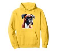 Portrait de Chien Boxer Sweat à Capuche, Unisexe pour Adultes, Citron, S