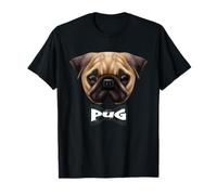 Portrait de Chien Carlin réaliste avec Cravate T-Shirt