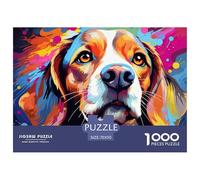 Portrait de Chien coloré_3 Carton De Qualité Jeu Relaxant, Idéal pour Se Détendre, Réduire La Pression Et Profiter De La Vie 70x50cm/1000pcs