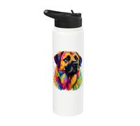 Portrait De Chien Coloré De Berger Anatolien Stainless Steel Insulated Water Bottle