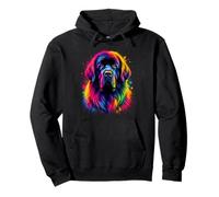 Portrait De Chien Coloré De Terre-Neuve Sweat à Capuche