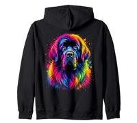 Portrait De Chien Coloré De Terre-Neuve Sweat à Capuche