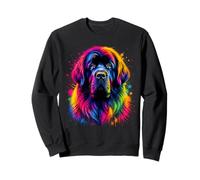 Portrait De Chien Coloré De Terre-Neuve Sweatshirt
