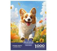 Portrait de Chien Corgi 1000 Pièces Animal Puzzle pour Adultes Décoration Jeux Éducatifs Cadeaux d'anniversaire pour Noël Jeu De Défi Familial Stress Relief Toy 70x50cm/1000pcs