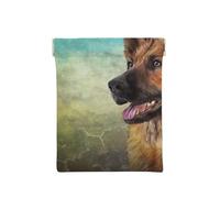 Portrait de Chien de Berger Allemand imprimé, Sac de Rangement pour Femmes, Portefeuille supérieur à Presser, Petit Porte-Monnaie, Pochette de Changement