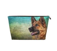 Portrait de Chien de Berger Allemand imprimé, Trousse de Maquillage Trousse à cosmétiques Trousse de Toilette de Voyage Portable Pochette de Toilette