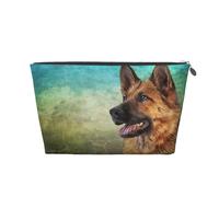 Portrait de Chien de Berger Allemand imprimé, Trousse de Toilette Trousse de Maquillage Sac à cosmétiques Trousse de Toilette de Voyage Portable