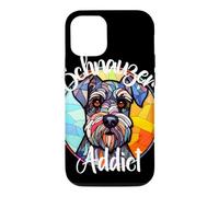 Portrait de Chien en vitrail Schnauzer Addict Coque pour iPhone 12/12 Pro