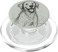 Portrait de Chien Heureux Golden Retriever Smile PopSockets PopGrip pour MagSafe