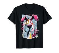 Portrait de Chien Peace Graffiti Pop Character Graphic Art Sign T-Shirt