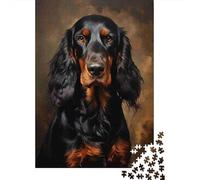 Portrait de Chien Peinture à l'huile 1000 Pièces Adultes De Puzzle Adultes De Puzzle Décoration D Intérieur Enfants Cadeaux Jouets De Jeu Stimulants 70x50cm/1000pcs