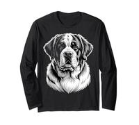 Portrait de Chien Saint Bernard Manche Longue