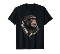 Portrait de chimpanzé avec Blocs de Pierres pâles T-Shirt