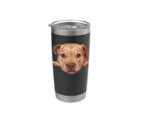 Portrait de chiot Pitbull Terrier en gros plan Gobelet isotherme en acier inoxydable double paroi