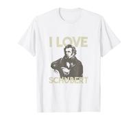 Portrait de compositeur de musique rétro vintage I Love Franz Schubert T-Shirt