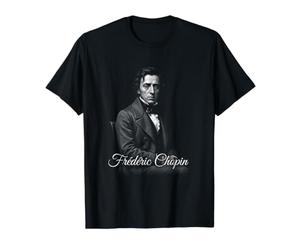 Portrait de compositeur Piano Classique Frédéric Chopin T-Shirt Graphique avec Valeur