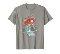Portrait de croquis aquarelle Brave Merida de Disney T-Shirt, Homme, Ardoise, L