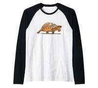 Portrait de Dessin animé de bébé Sauvage Tortue pllodding Manche Raglan