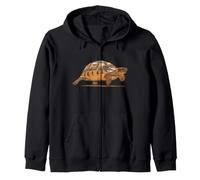 Portrait de Dessin animé de bébé Sauvage Tortue pllodding Sweat à Capuche