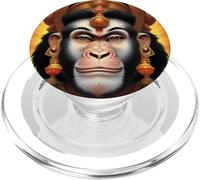 Portrait de divinité Hindou épique Hanuman - Peinture d'art numérique PopSockets PopGrip pour MagSafe
