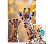Portrait de Famille de girafes Puzzle 1000 pièces pour Adultes Staycation Tuer Le Temps Car C'est Un pour Toute la Famille 38x26cm