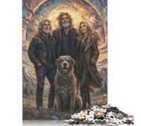 Portrait de Famille Puzzles en Bois pour Adultes 500 Pièces Décoration Intérieure Jeu De Défi Familial Cadeaux d'anniversaire pour Jeux ÉduChatifs Stress Relief Toy 500pcs (52x38cm)