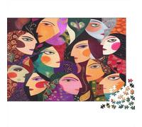 Portrait de Femme à facettes 1000pcs (75x50cm) Puzzles Adaptés Aux Adultes Et Aux Personnes Âgées De 14 Ans Et Plus