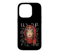 Portrait de Femme Taraz arménienne, Art Populaire National Traditionnel Coque pour iPhone 14 Pro