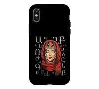 Portrait de Femme Taraz arménienne, Art Populaire National Traditionnel Coque pour iPhone X/XS
