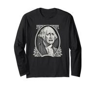 Portrait de George Washington désemparé de l'histoire Amusante Manche Longue