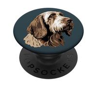 Portrait de Griffon pointant à Poil Dur PopSockets PopGrip Adhésif