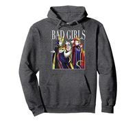 Portrait de groupe artistique des méchants de Disney Bad Girls Sweat à Capuche, Unisexe pour adultes, Chiné Foncé, XL