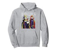 Portrait de groupe artistique des méchants de Disney Bad Girls Sweat à Capuche, Unisexe pour adultes, Gris Chiné, L