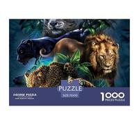 Portrait de Groupe Big Cats Matériau Cartonné Résistant Activité Interactive Amusante, pour Les Anniversaires Et Les Célébrations 70x50cm/1000pcs
