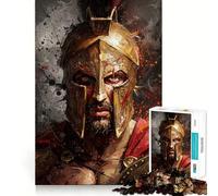 Portrait de Guerrier Spartiate Puzzle de 1000 pièces pour Adultes Jeu Intelligent Anti-Stress Modèle à Assembler Surprise de Noël 50x75cm